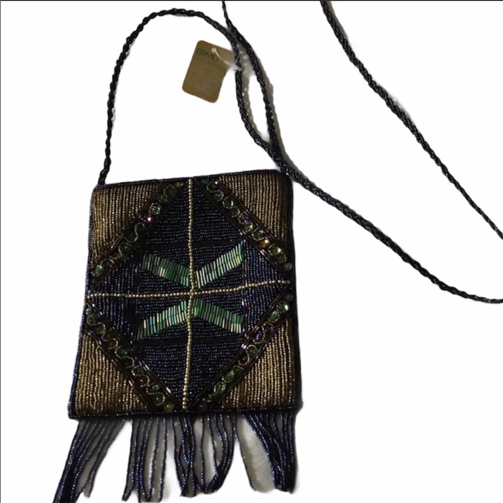 Vintage ERMO collection beaded crossbody bag
